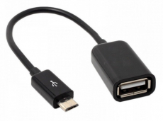 USB OTG кабель, переходник с MicroUSB на USB Black